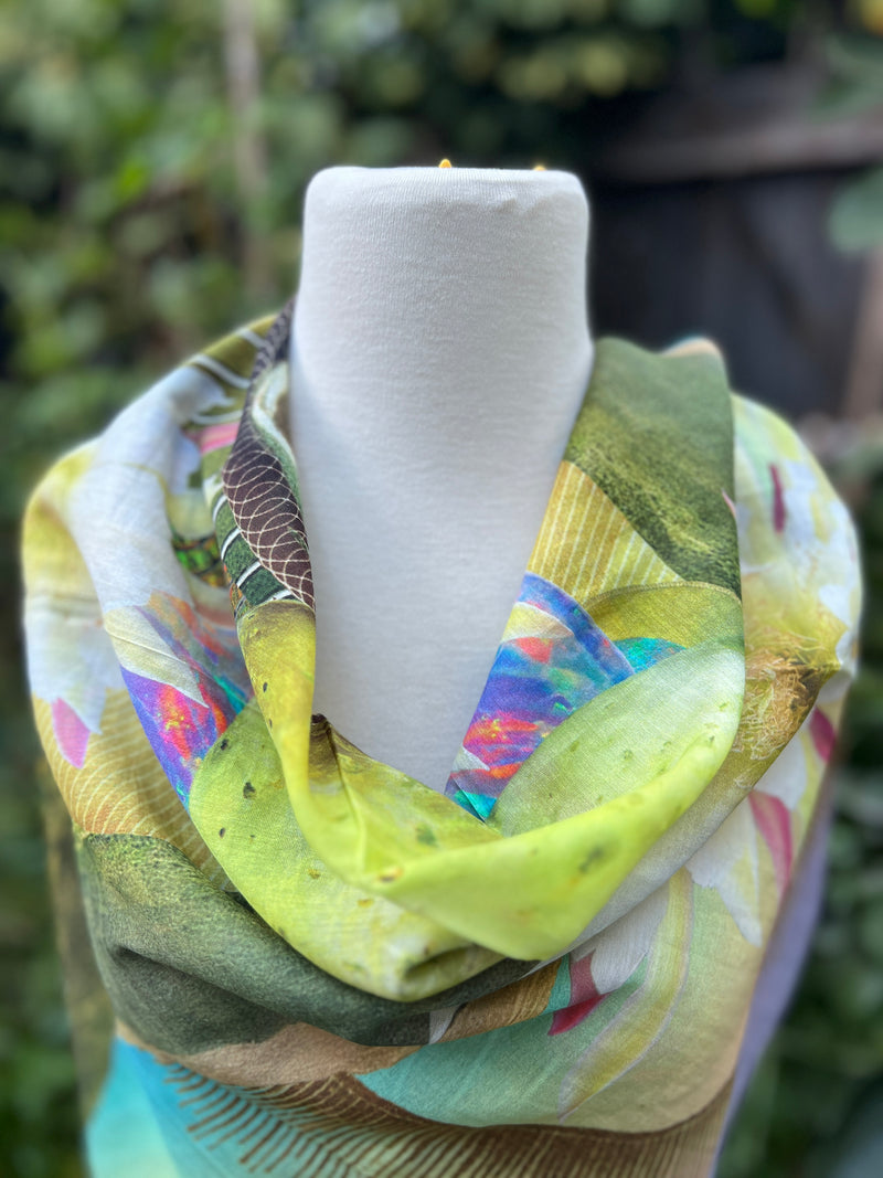 FORTUNE FULFILLMENT // Telluric Bloom Cotton Silk Square Scarf