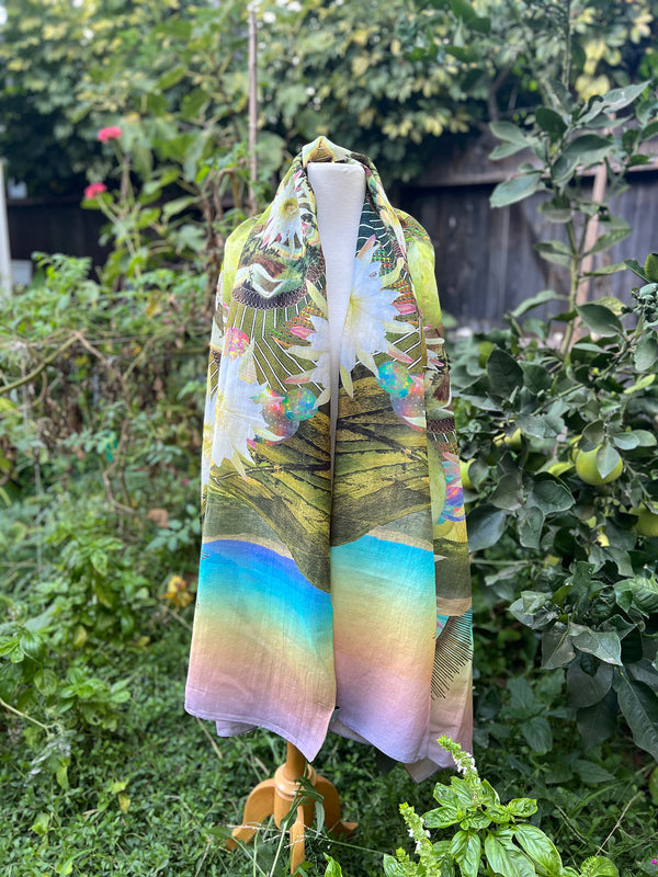 FORTUNE FULFILLMENT // Telluric Bloom Cotton Silk Wrap